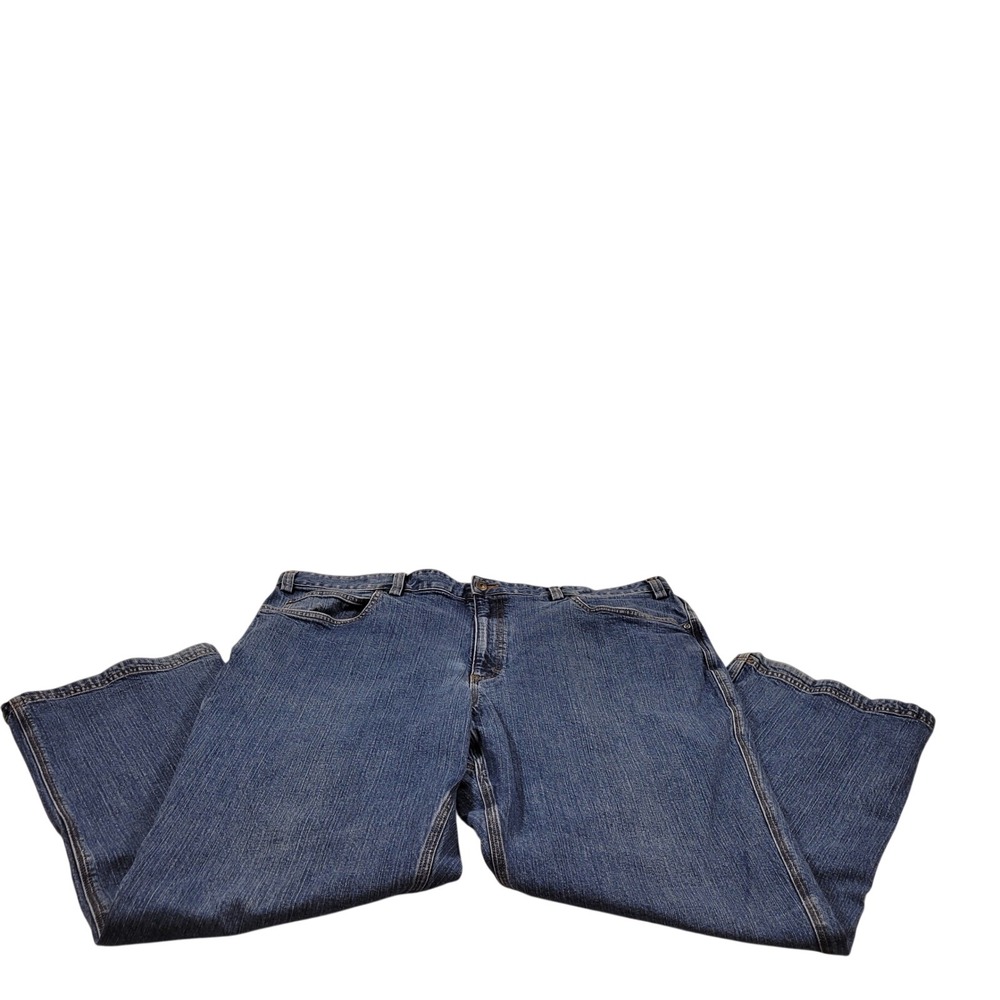 Duluth Trading Co Ballroom Flex Jeans Mens 46x32 Blue Excellent Straight Leg